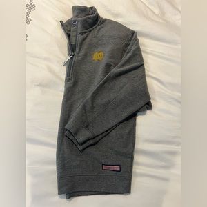 Vineyard Vines Notre Dame mens Quarter Zip
